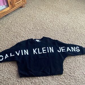 Calvin Klein Black Sweater with White Logo